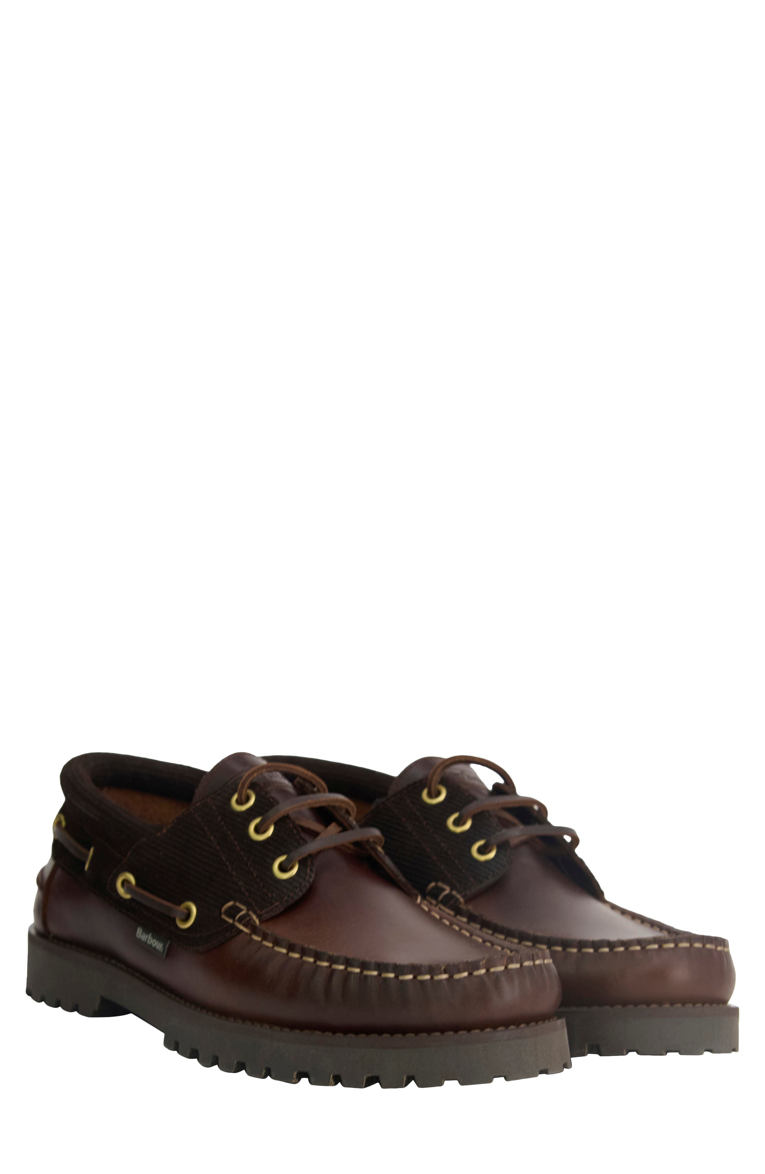 Deck Boat Shoe, Main, color, DK BROWN/ CORD