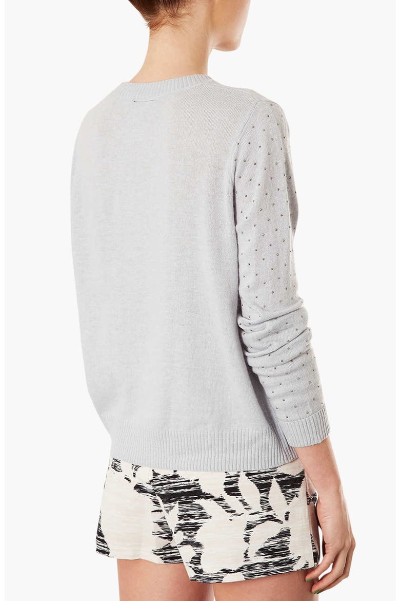 Embellished Sweater, Alternate, color, PALE GREY