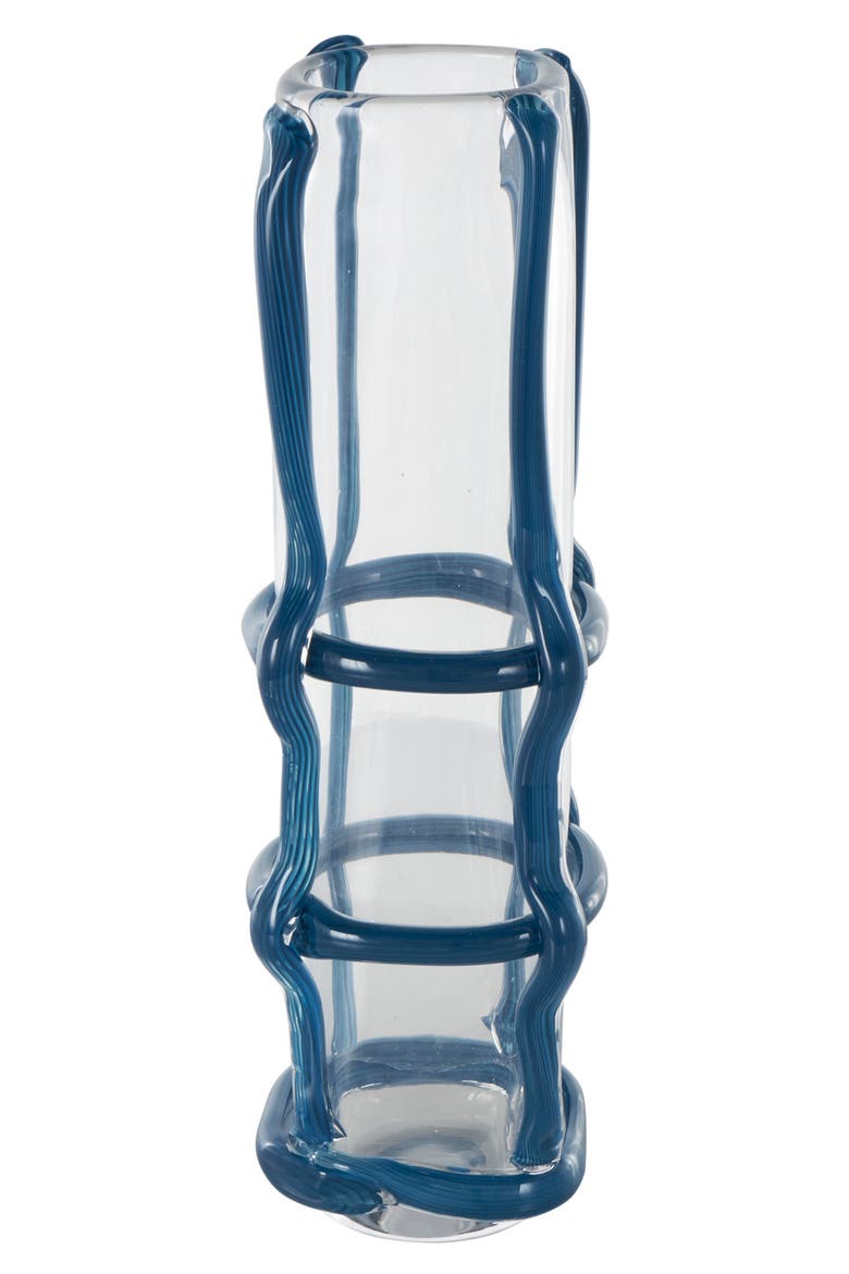 Recycled Glass Vase, Alternate, color, BLUE