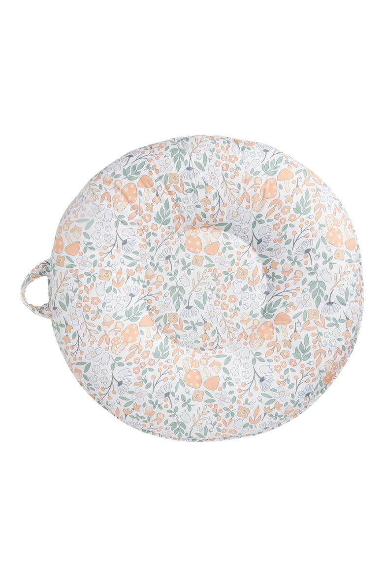 Forest Lilac Portable Floor Cushion, Main, color, WHITE MULTI