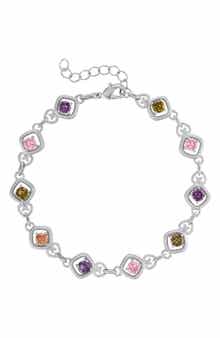 FZN Heart Link Cubic Zirconia Bracelet
