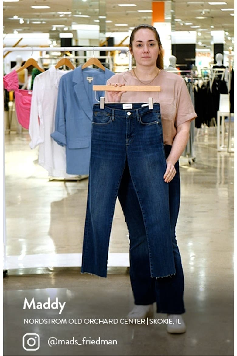 Le High Raw Hem Ankle Straight Leg Jeans video