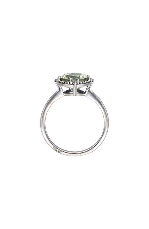 Ys Gems Green Amethyst Ring In Green