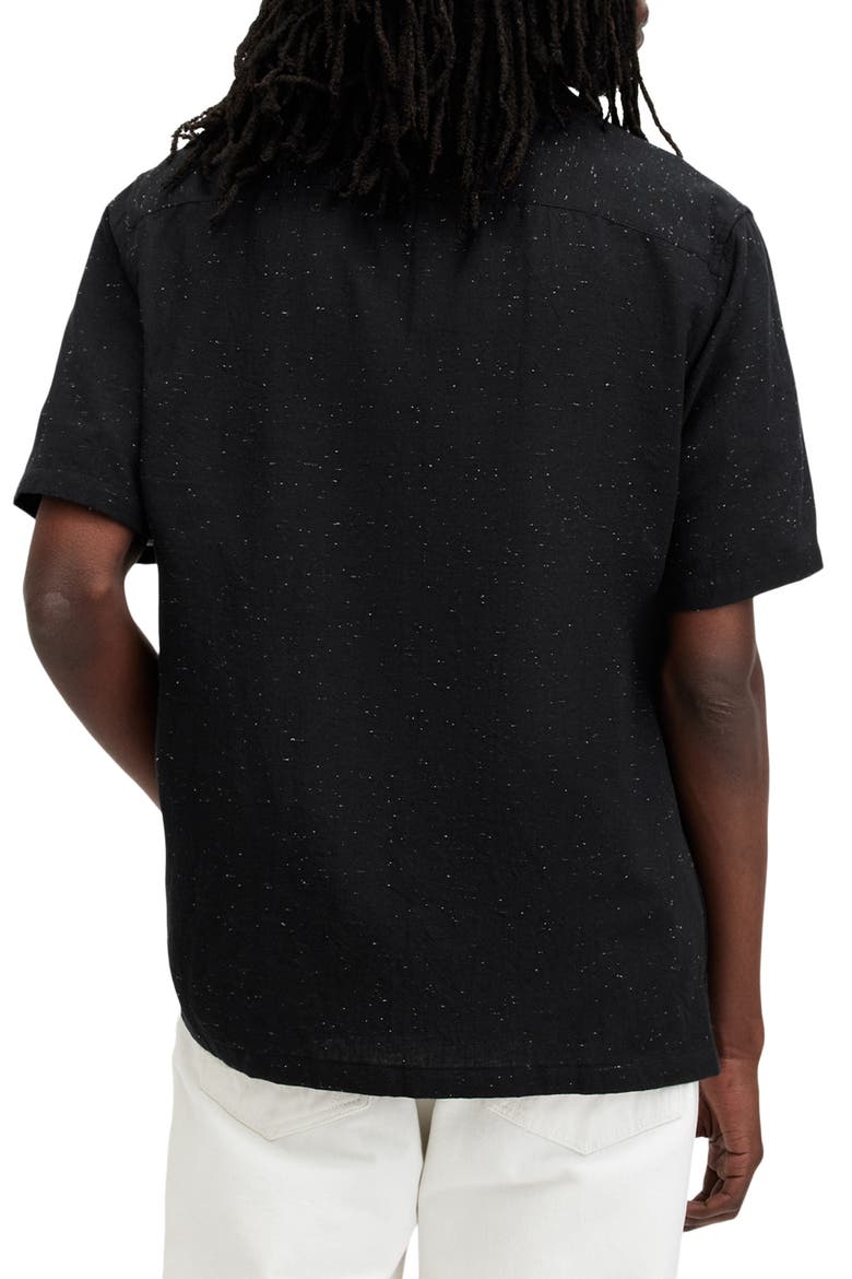 Bryant Relaxed Fit Neppy Camp Shirt, Alternate, color, BLACK