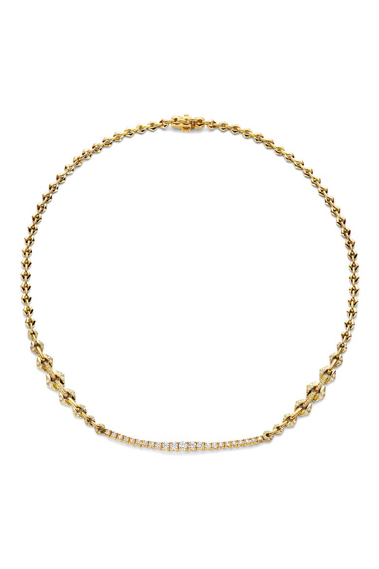 Diamond Bar Chain Necklace, Alternate, color, YELLOW GOLD
