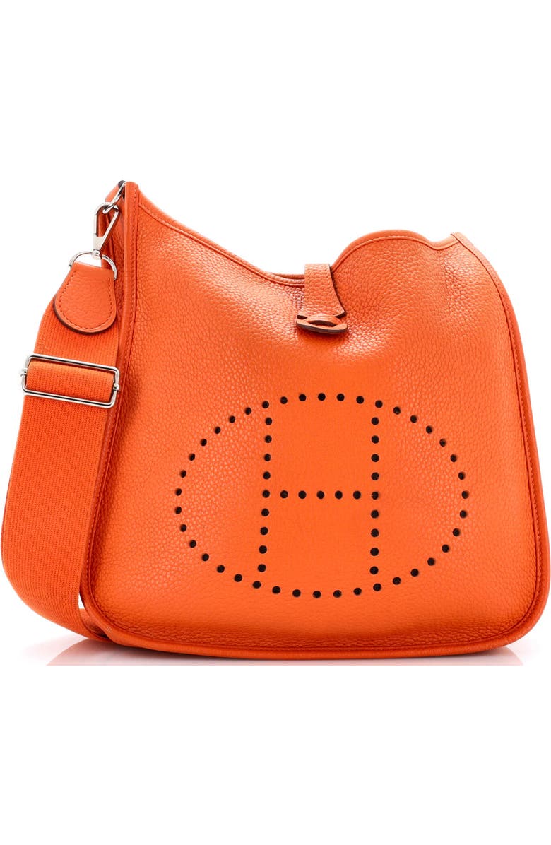 Pre-Owned Hermes Evelyne Bag Gen III Clemence PM, Main, color, Orange H