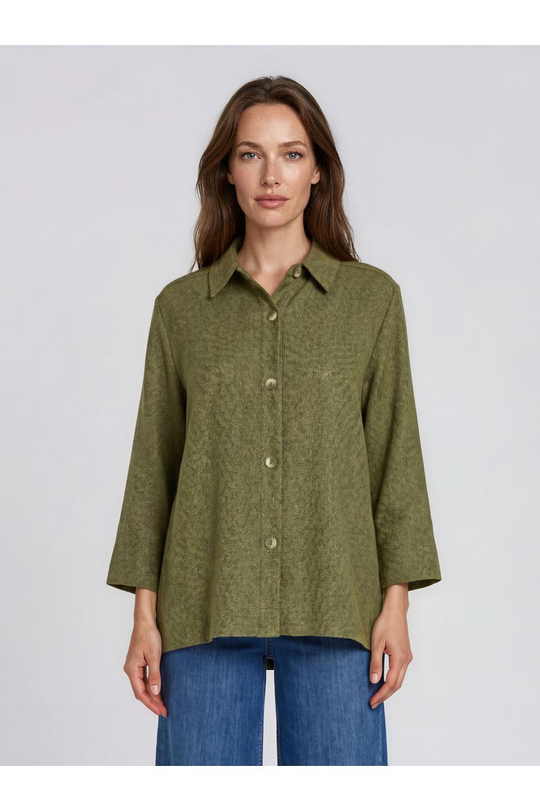 Button-Down Shacket, Main, color, Olivine