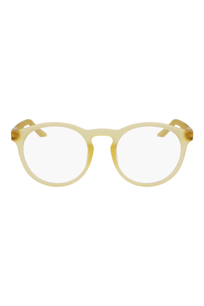 Swerve 51mm Round Blue Light Blocking Reading Glasses, Main, color, MATTE TEAM GOLD / BLUE LIGHT