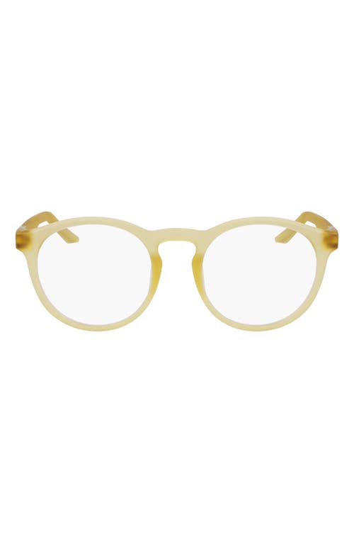 Nike Swerve 51mm Round Blue Light Blocking Reading Glasses In Yellow