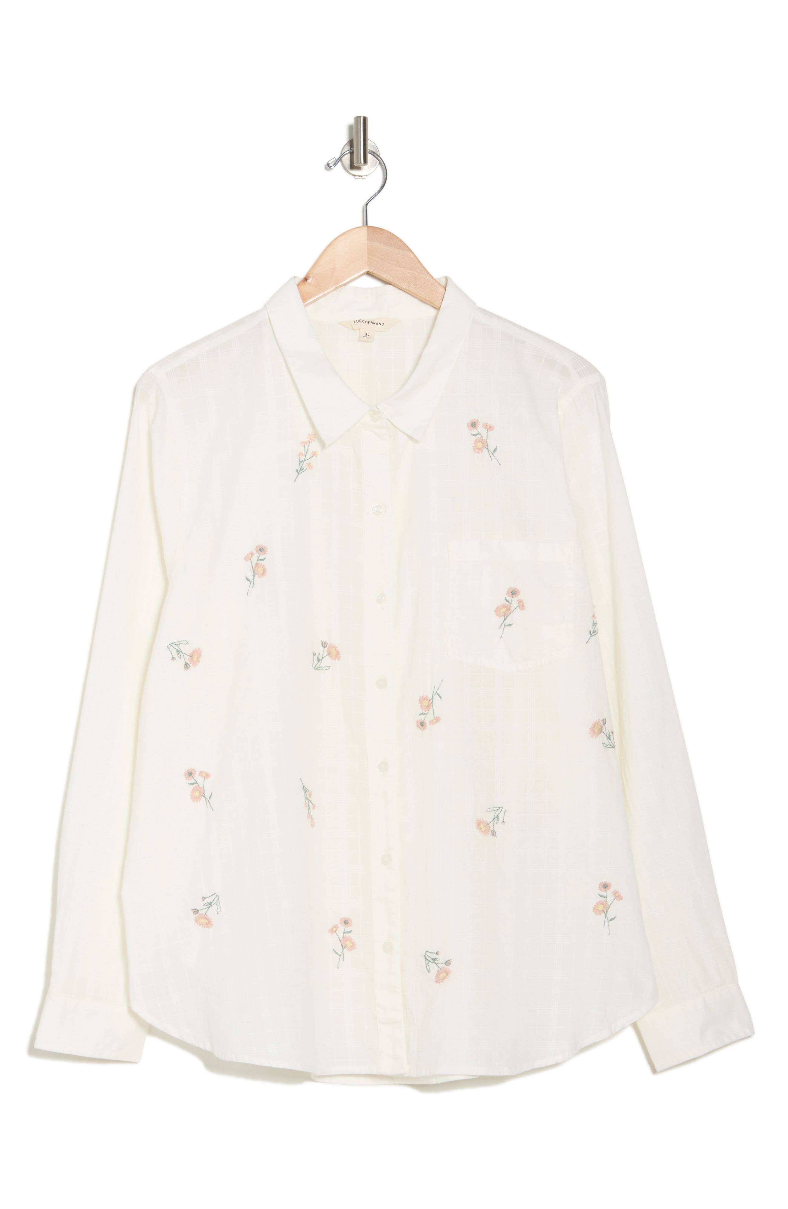 Lucky Brand Floral Cotton Button-Up Shirt