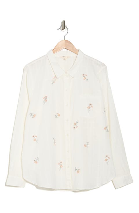 Floral Cotton Button-Up Shirt