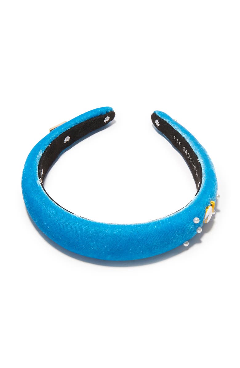 Lele Sadoughi Los Angeles Chargers Charlotte Headband, Alternate, color, Powder Blue 400