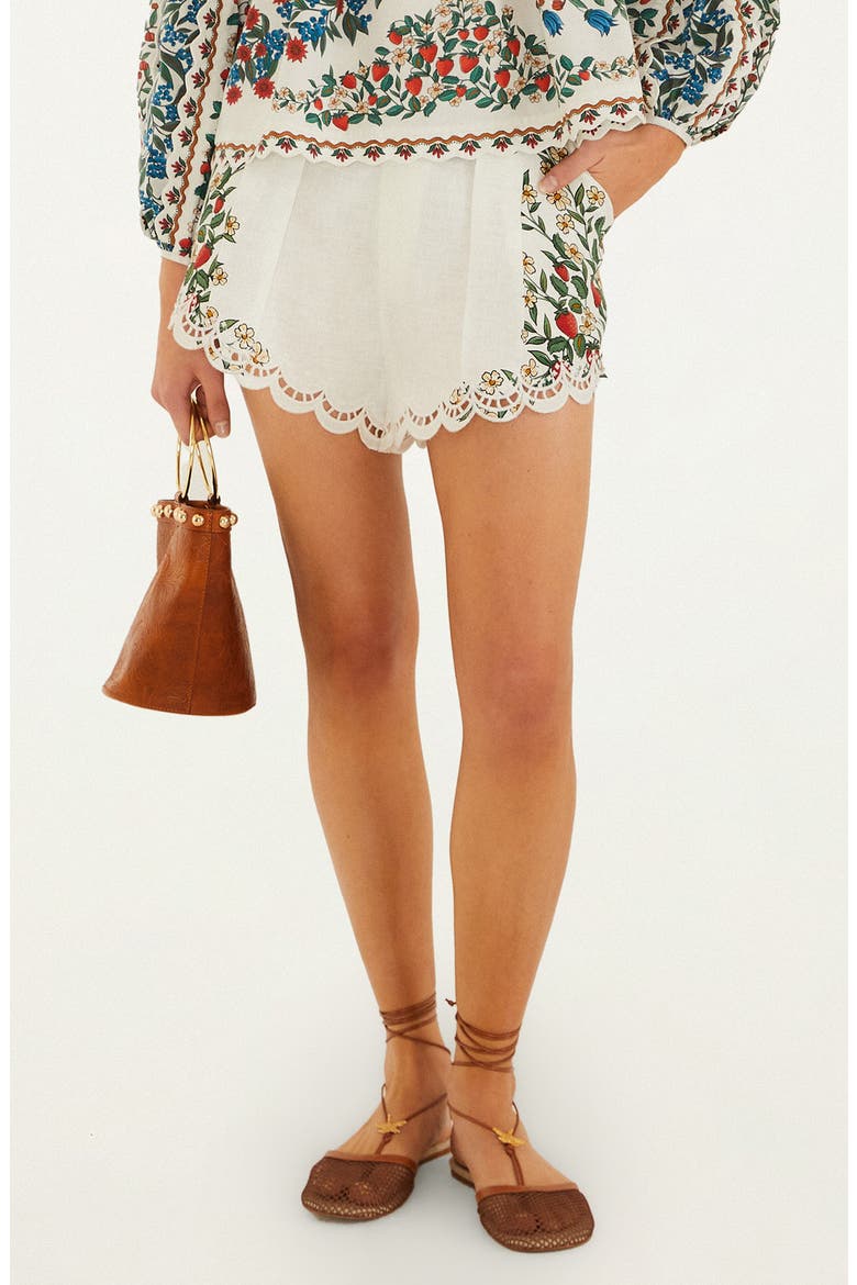 Fruit Beauty Richelieu Linen Running Shorts, Main, color, OFF-WHITE