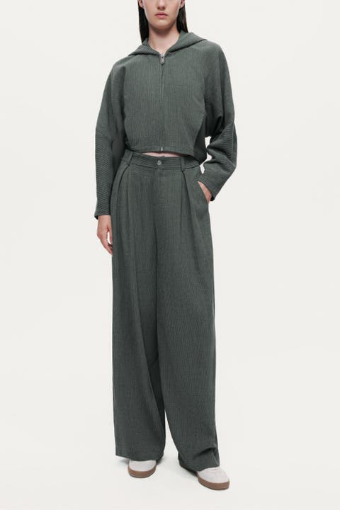 High-Rise Tailored Pants