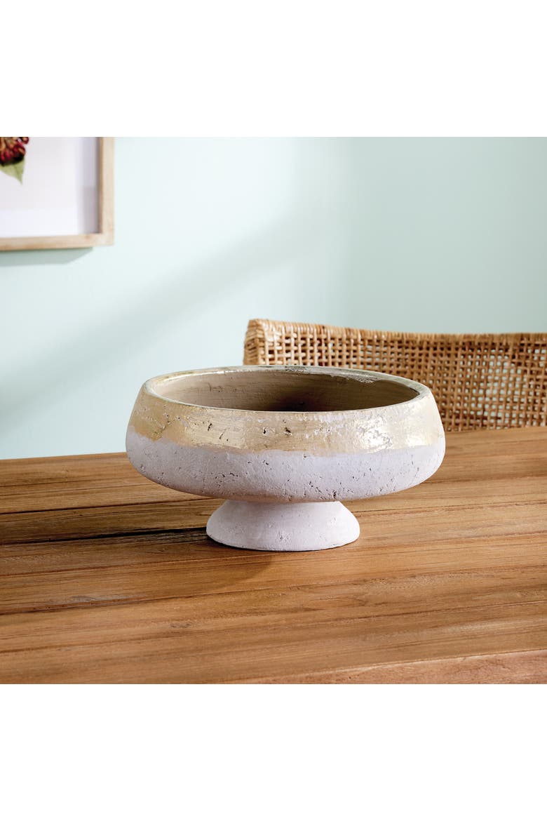 Maude Footed Decorative Bowl, Alternate, color, Gold