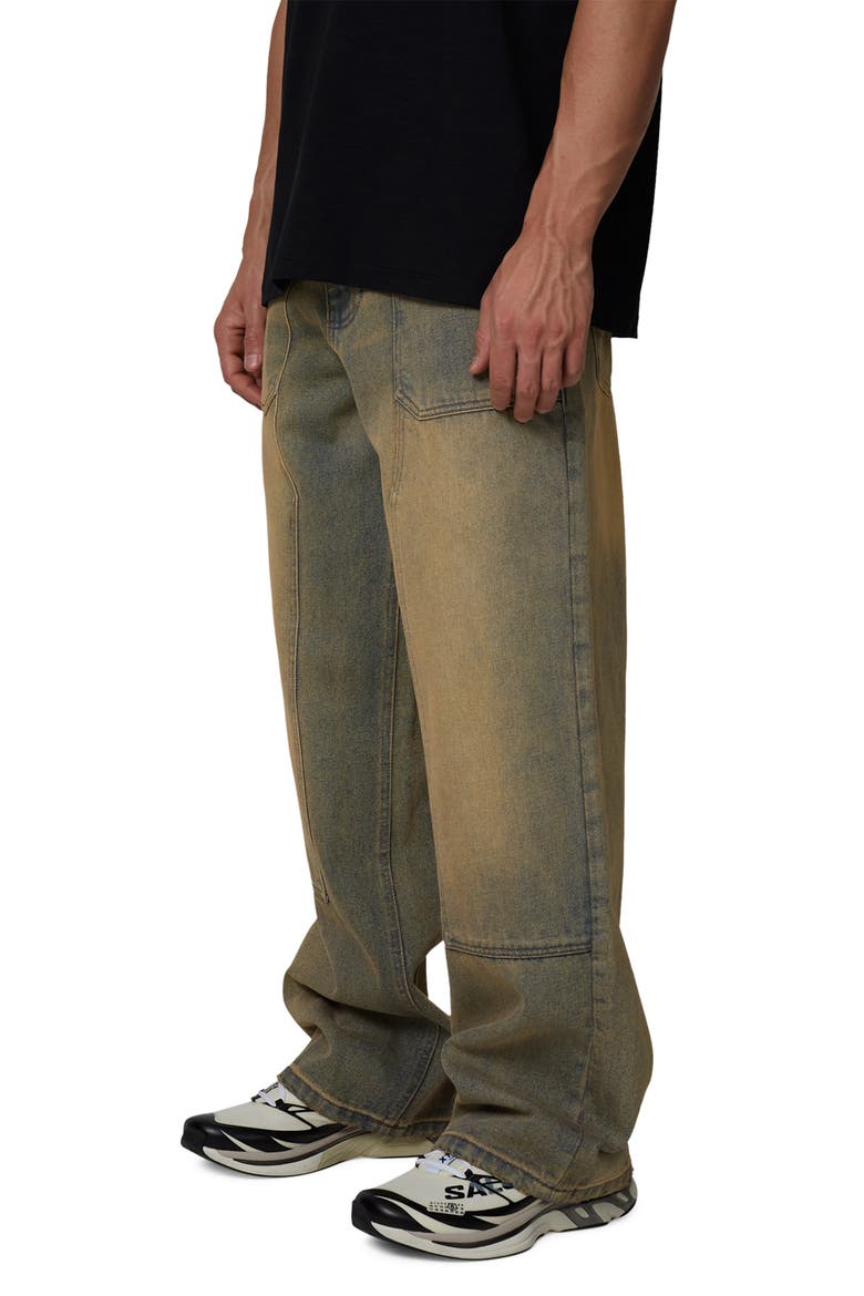 Straight Leg Double Knee Jeans, Alternate, color, Blue