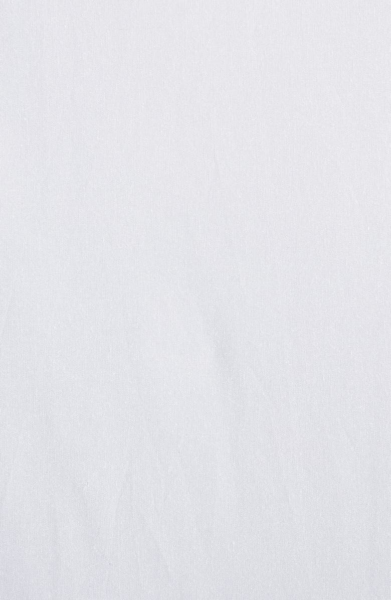 Nautica 200 Thread Count Solid Cotton Percale Fitted Sheet, Alternate, color, Deck White