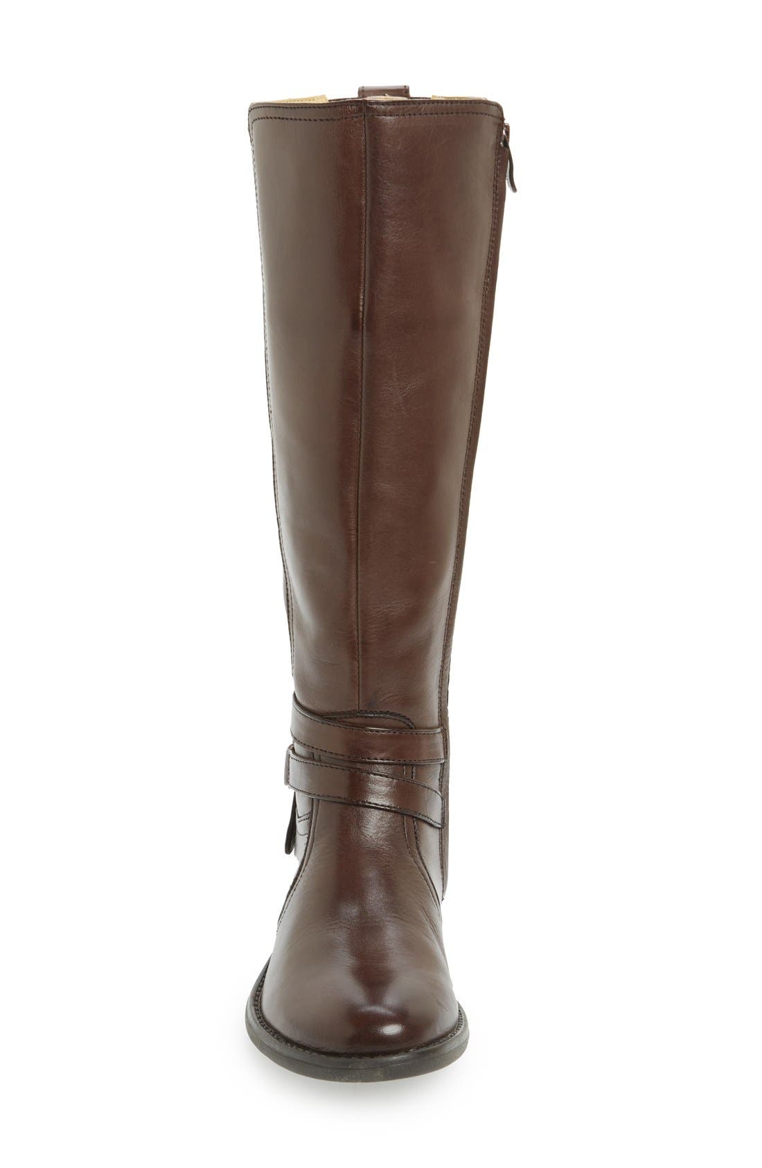 'Tracy' Round Toe Boot, Alternate, color, BROWN LEATHER