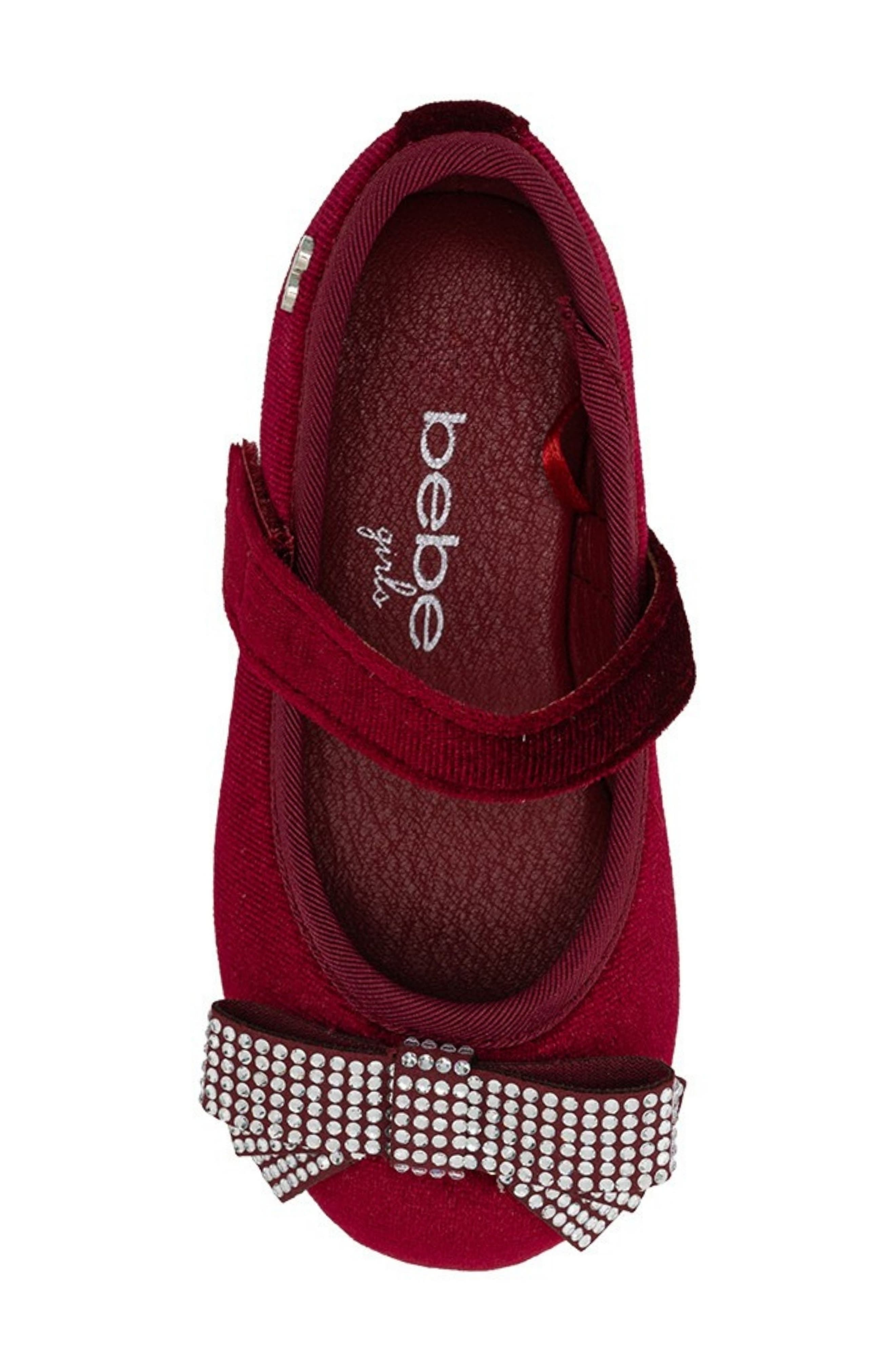 Kids' Embellished Bow Mary Jane Flat, Alternate, color, RED