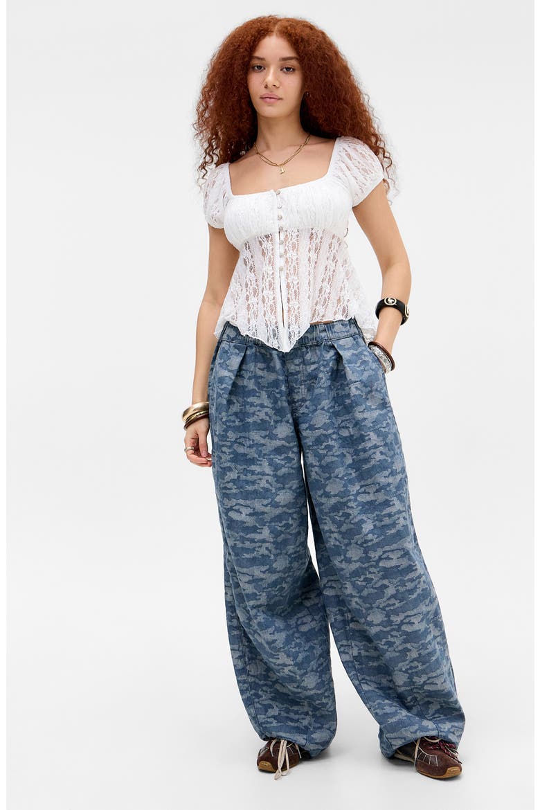 Bobbi Camo Wide Leg Pants, Alternate, color, DENIM