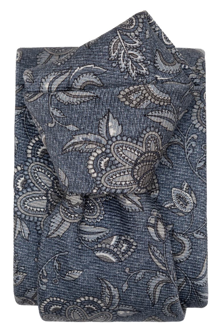 Sartori - Extra Long Printed Silk Tie for Men, Alternate, color, Denim Blue