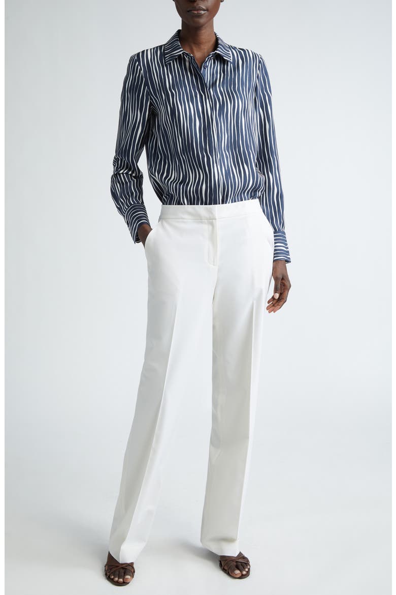 Scottie Stripe Silk Twill Button-Up Shirt, Alternate, color, MIDNIGHT BLUE MULTI