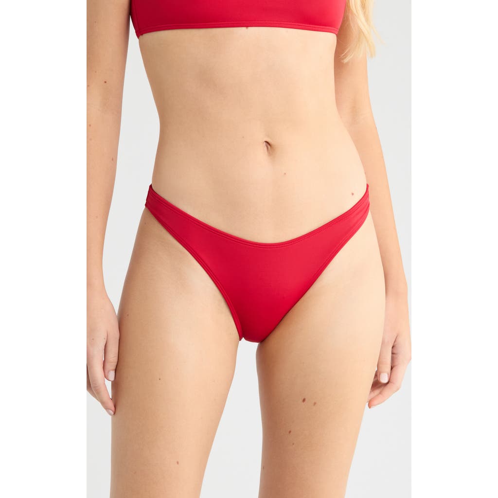 Pacsun Venice High-leg Bikini Bottoms In Red