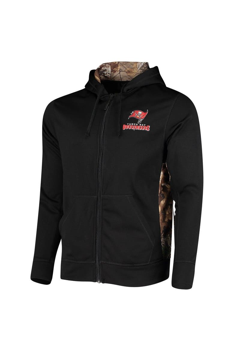 Men's Dunbrooke Black/Realtree Camo Tampa Bay Buccaneers Decoy Tech Fleece Full-Zip Hoodie, Alternate, color, Black