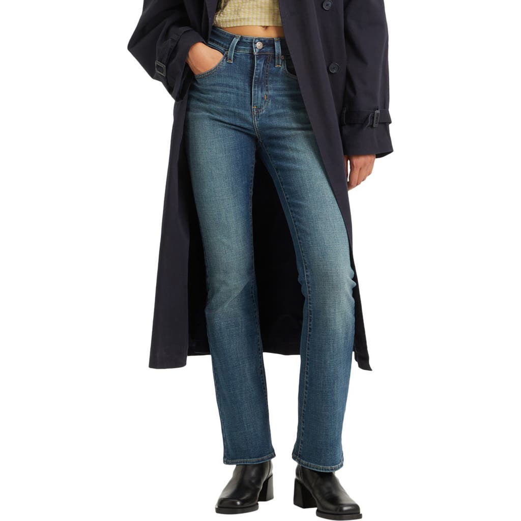 Levi's 725 High-waist Bootcut Jeans In Blue