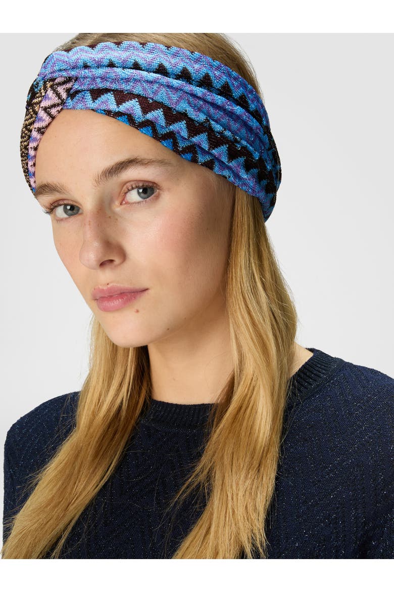 Zig Zag Viscose Headband, Alternate, color, Multicoloured