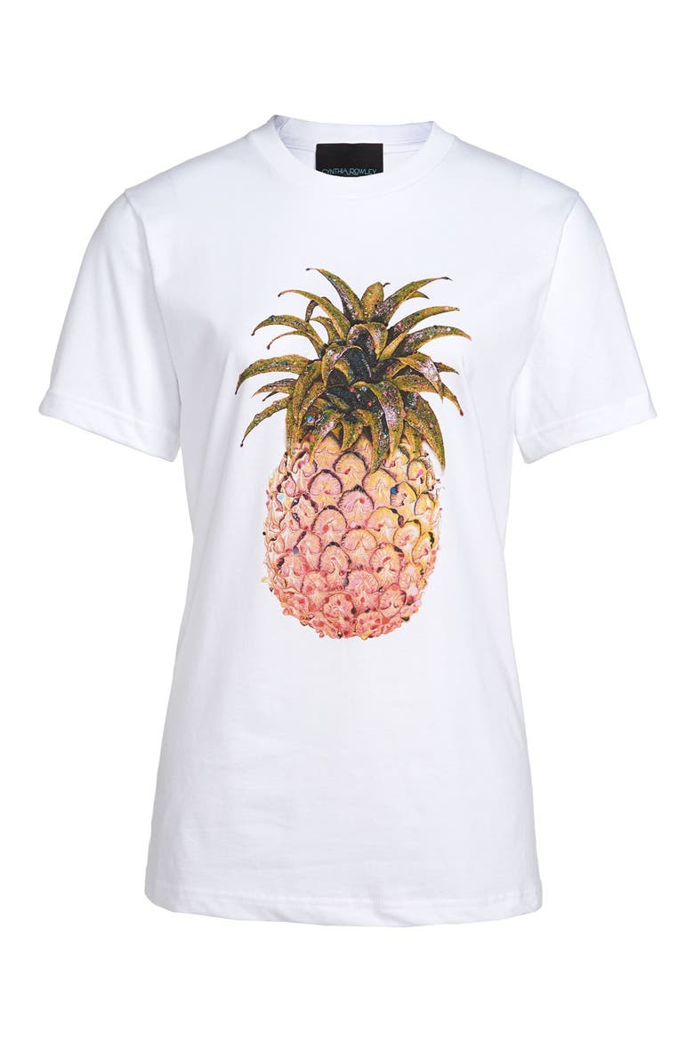 'Pineapple' Tee, Alternate, color, WHITE