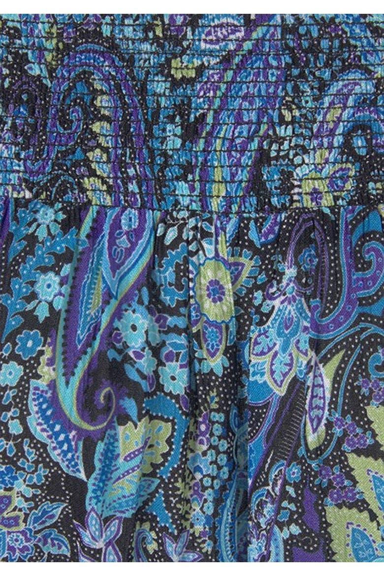 Women's Off Shoulder Patterned Dress, Alternate, color, Blue Multi