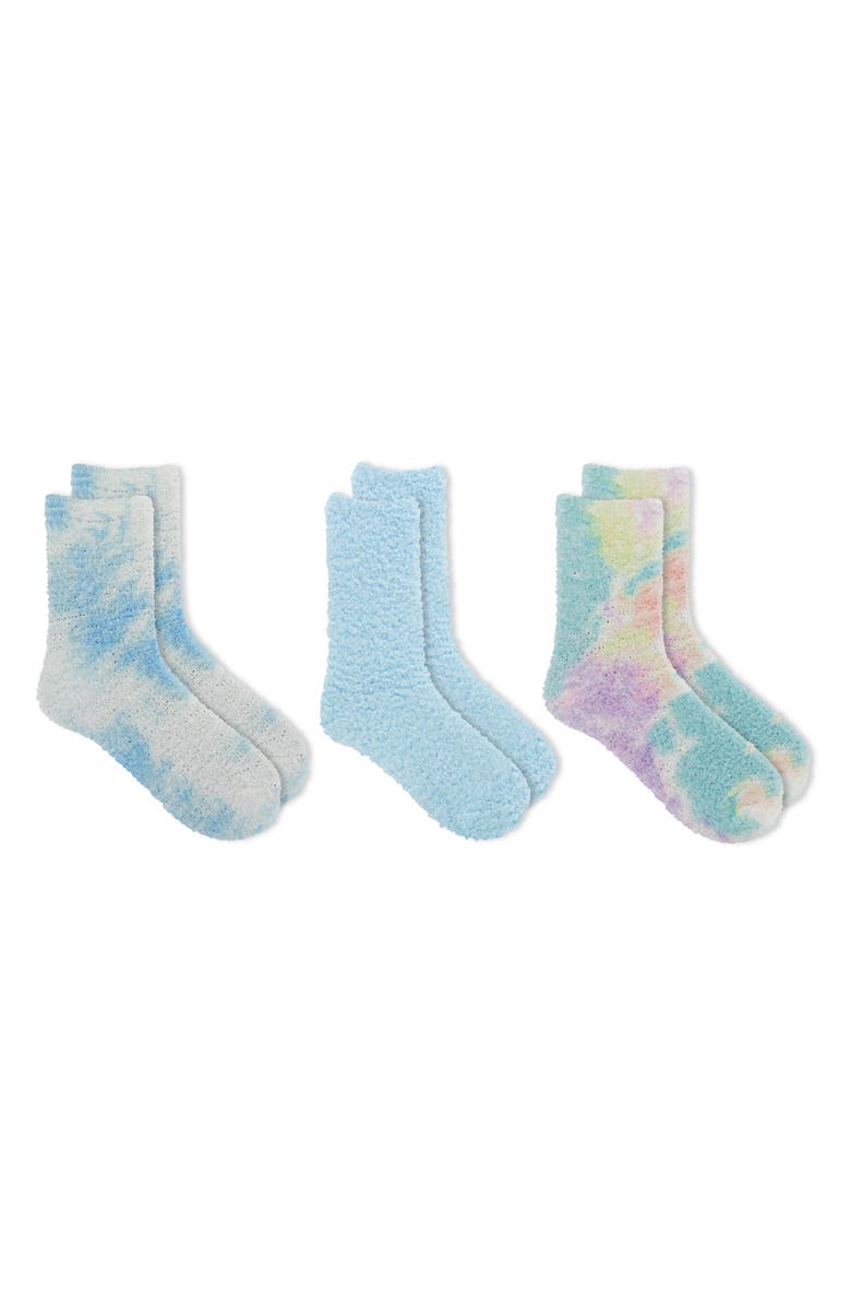 K Bell Socks 3-Pack Plush Slipper Socks, Main, color, 