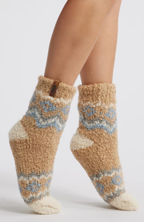 MUK LUKS Cottage Bouclé Crew Socks in Beachwood 