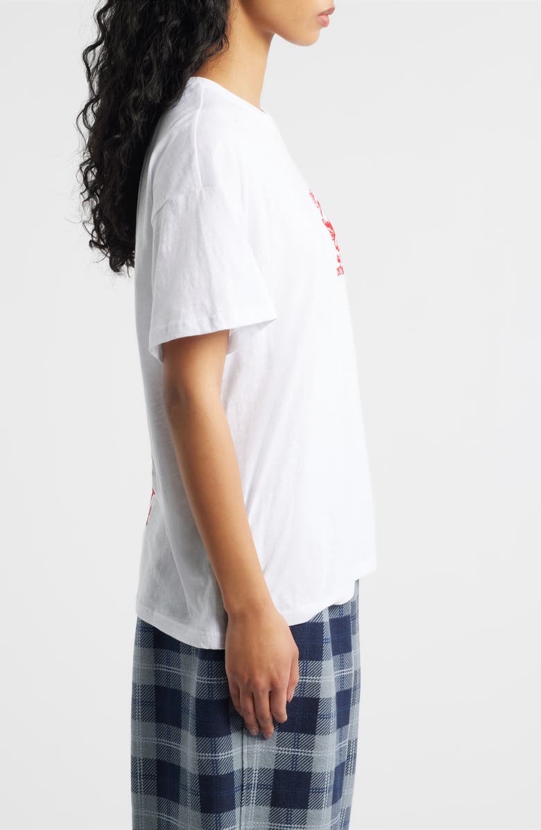 BOYS LIE Loverboy Graphic Slub Boyfriend T-Shirt, Alternate, color, White