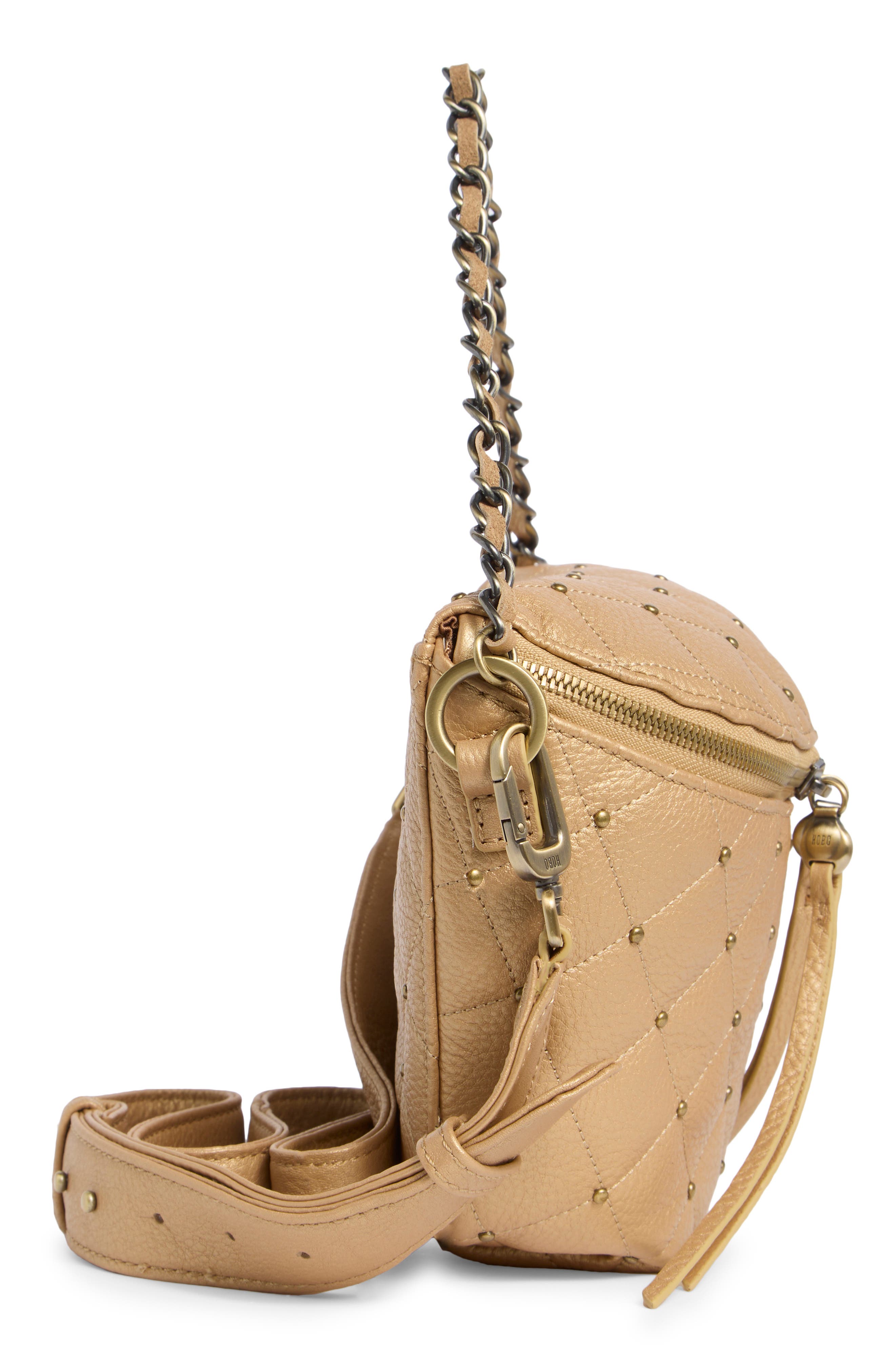HOBO Miri Leather Belt Bag, Alternate, color, Dusty Gold