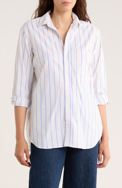 Boyfriend Cotton Button-Up Shirt