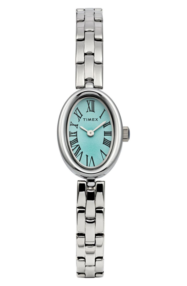 Timex<sup>®</sup> Transcend Mesh Strap Watch & Bracelet Set, 31mm, Main, color, Blue/Silver