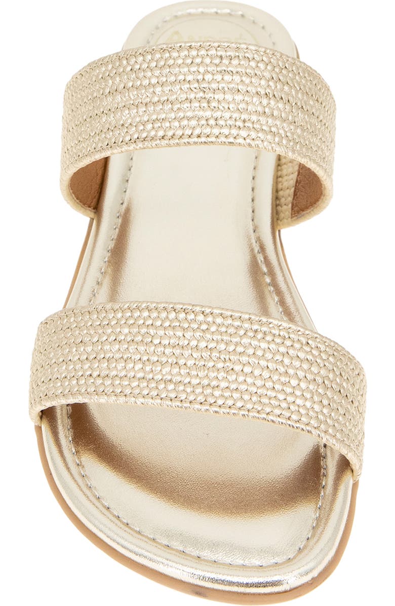 André Assous Nabila Flat Sandal, Alternate, color, Platino Raffia