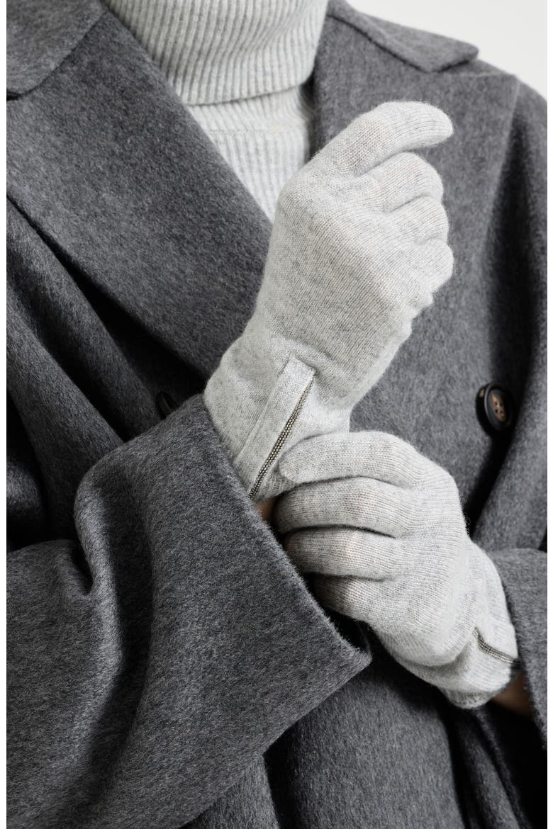 Knit gloves, Alternate, color, Light Grey