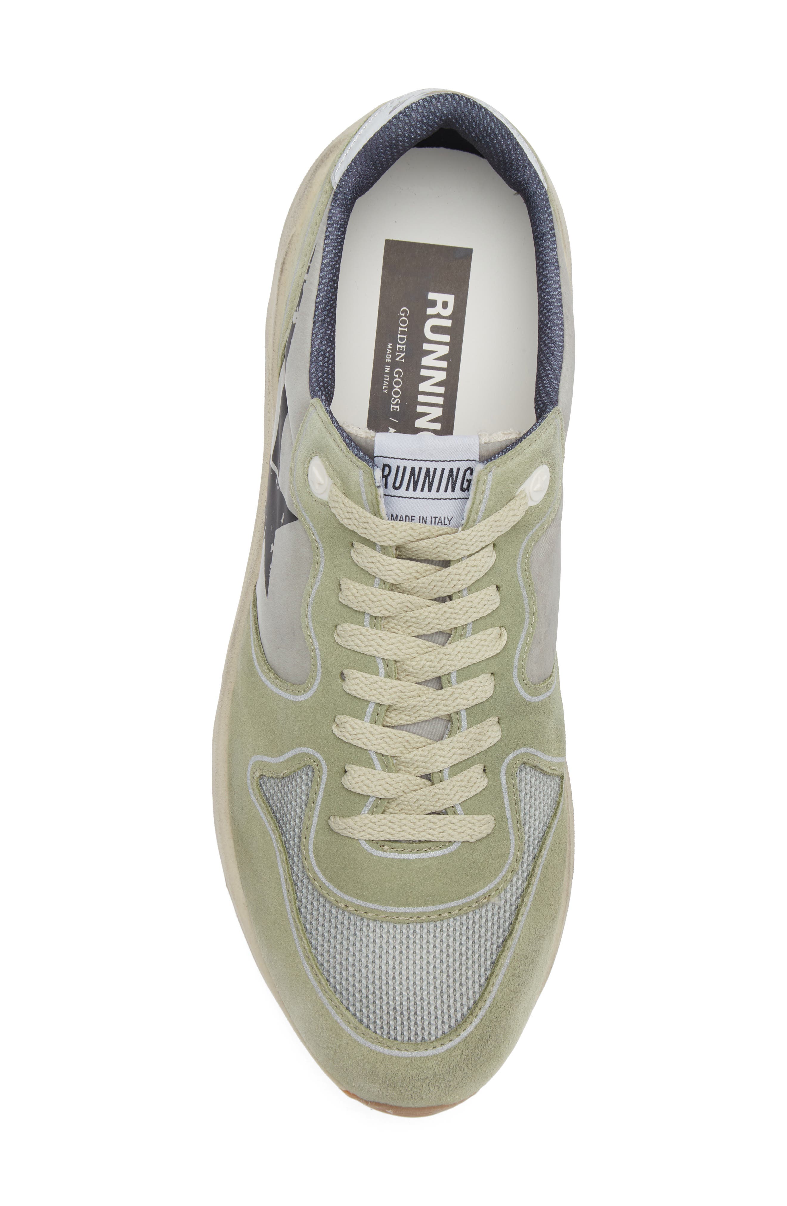 Golden Goose Running Sole Sneaker, Alternate, color, Sage Green/Black/Platinum