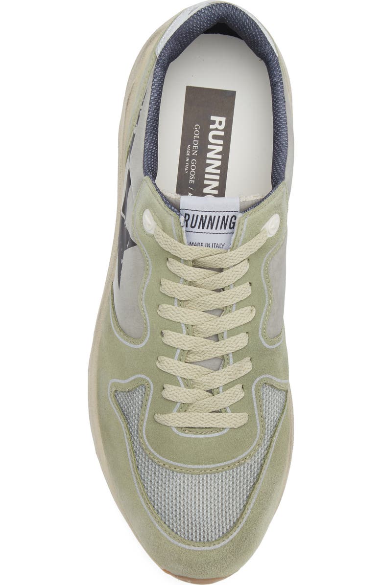 Golden Goose Running Sole Sneaker, Alternate, color, Sage Green/Black/Platinum