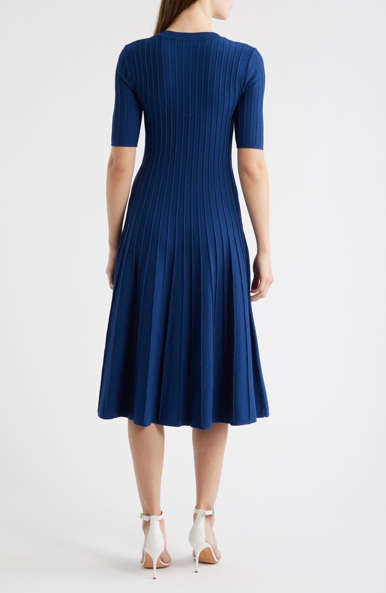 Elie Tahari The Wanda Fit & Flare Sweater Dress, Alternate, color, 