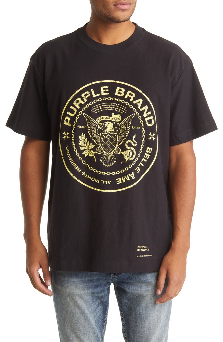 PURPLE BRAND Men's Medallion Logo Graphic Tee, Main, color,