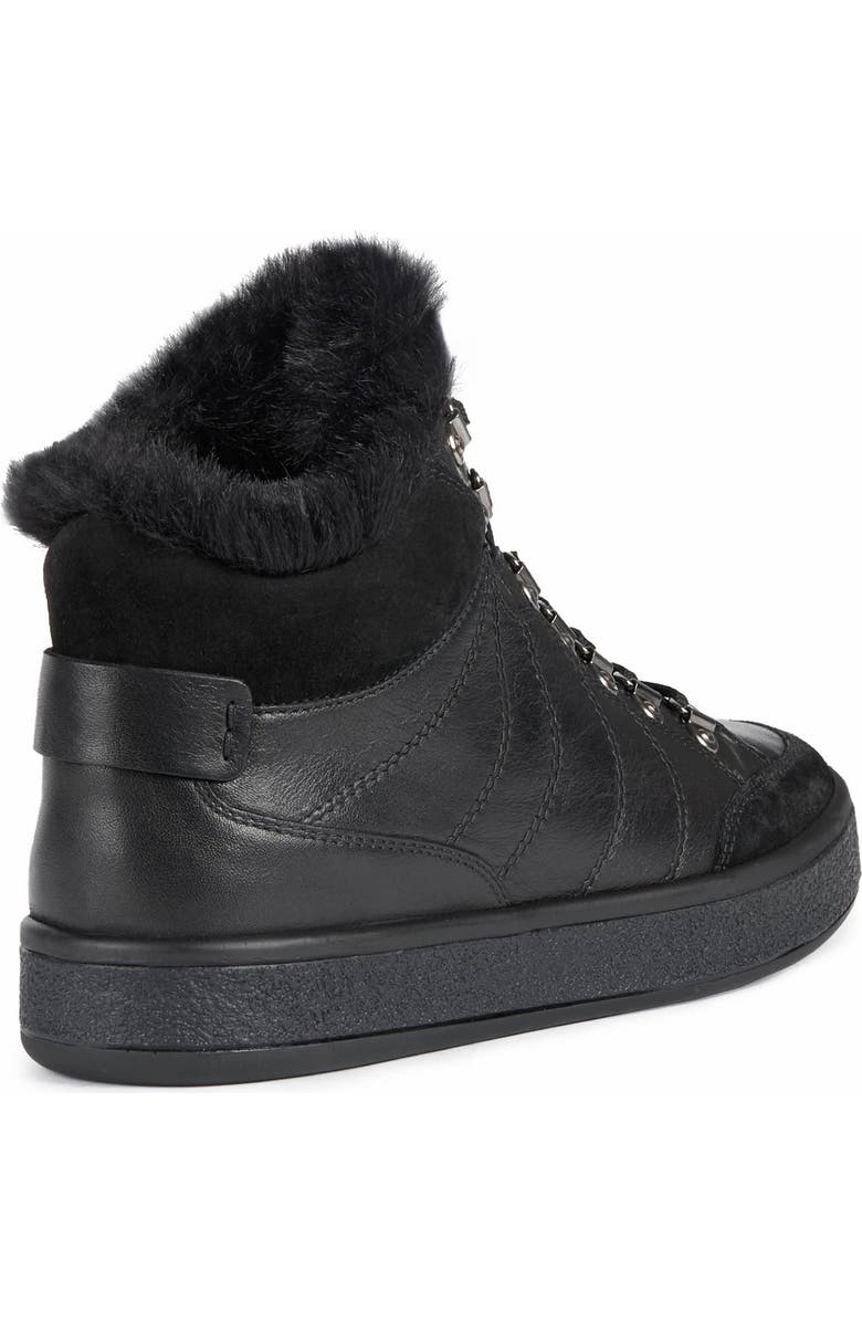 Geox Leelu Faux Fur Lined High Top Sneaker, Alternate, color,