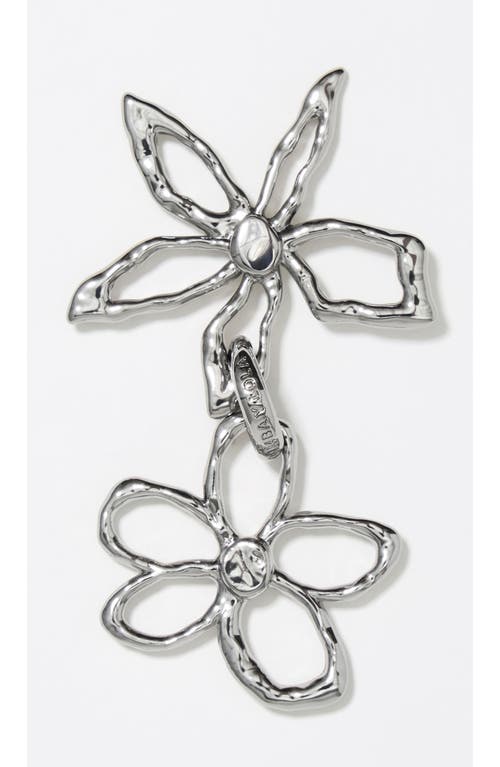 Bimba Y Lola Textured Flower Earrings In Metallic