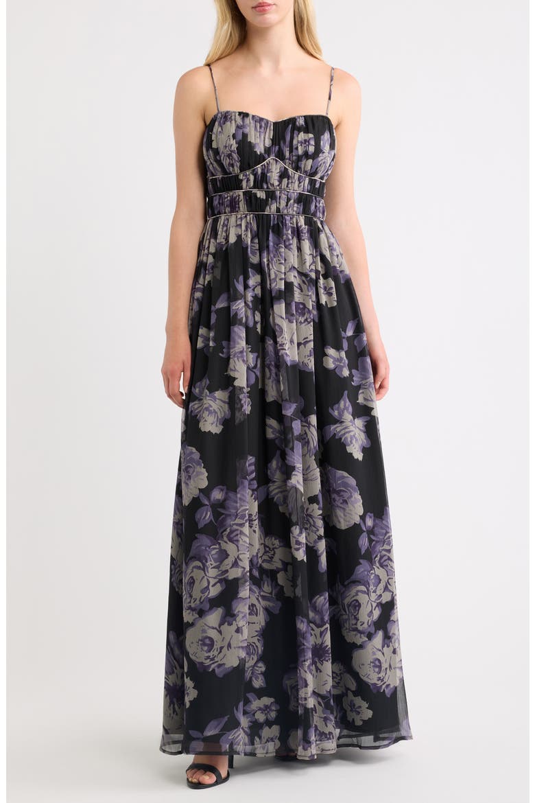 Inka Floral Maxi Dress, Main, color, BLACK FLORAL