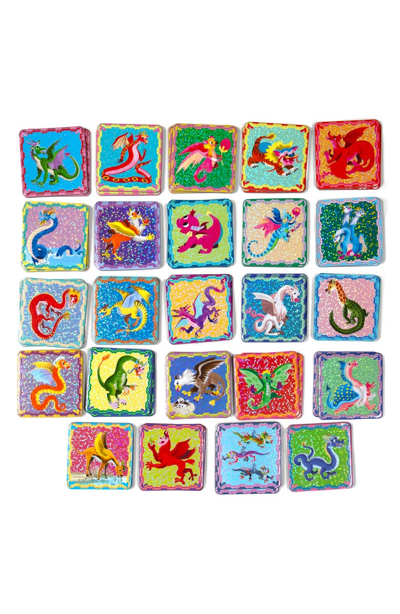 eeBoo Dragons Shiny Memory & Matching Card Game, Alternate, color, Multi