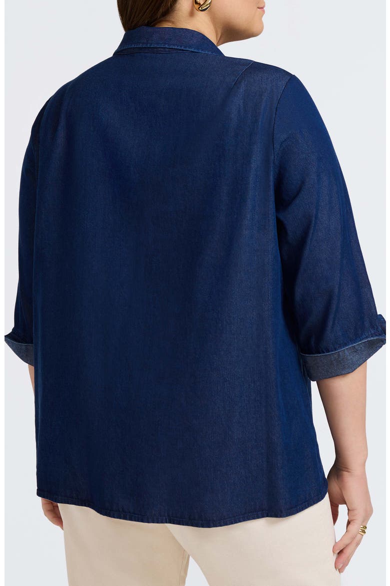 Agnes Denim Shirt, Alternate, color, DARK WASH