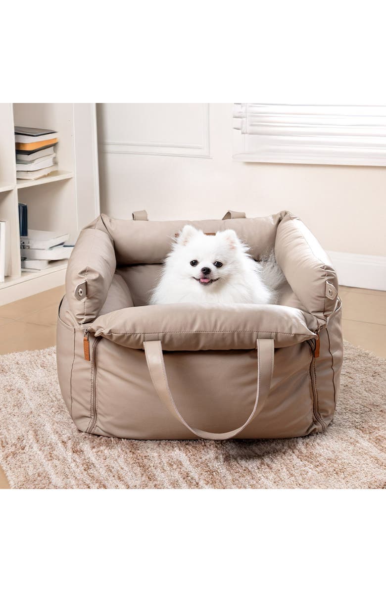 FunnyFuzzy Voyager Dog Car Booster Bed, Alternate, color, Grey
